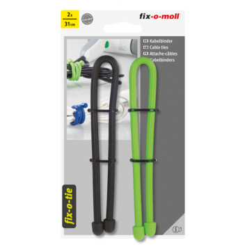 Kabelbinder fix-o-tie 2 kleuren 31cm lang 2 stuks