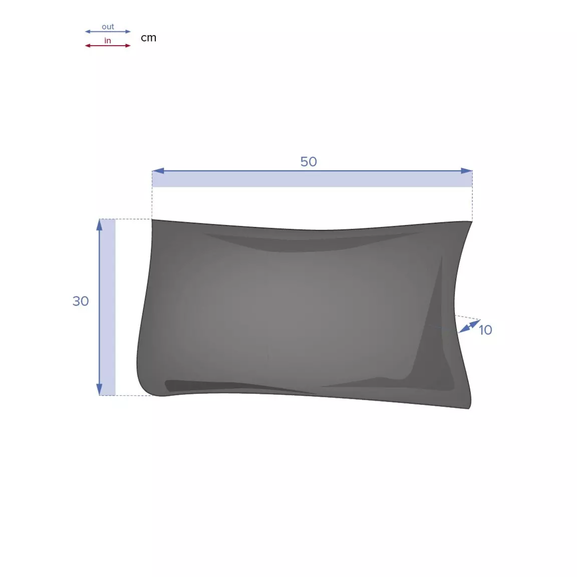 Coussin extérieur rectangulaire (30 x 50 cm) Korai Rouge grenade