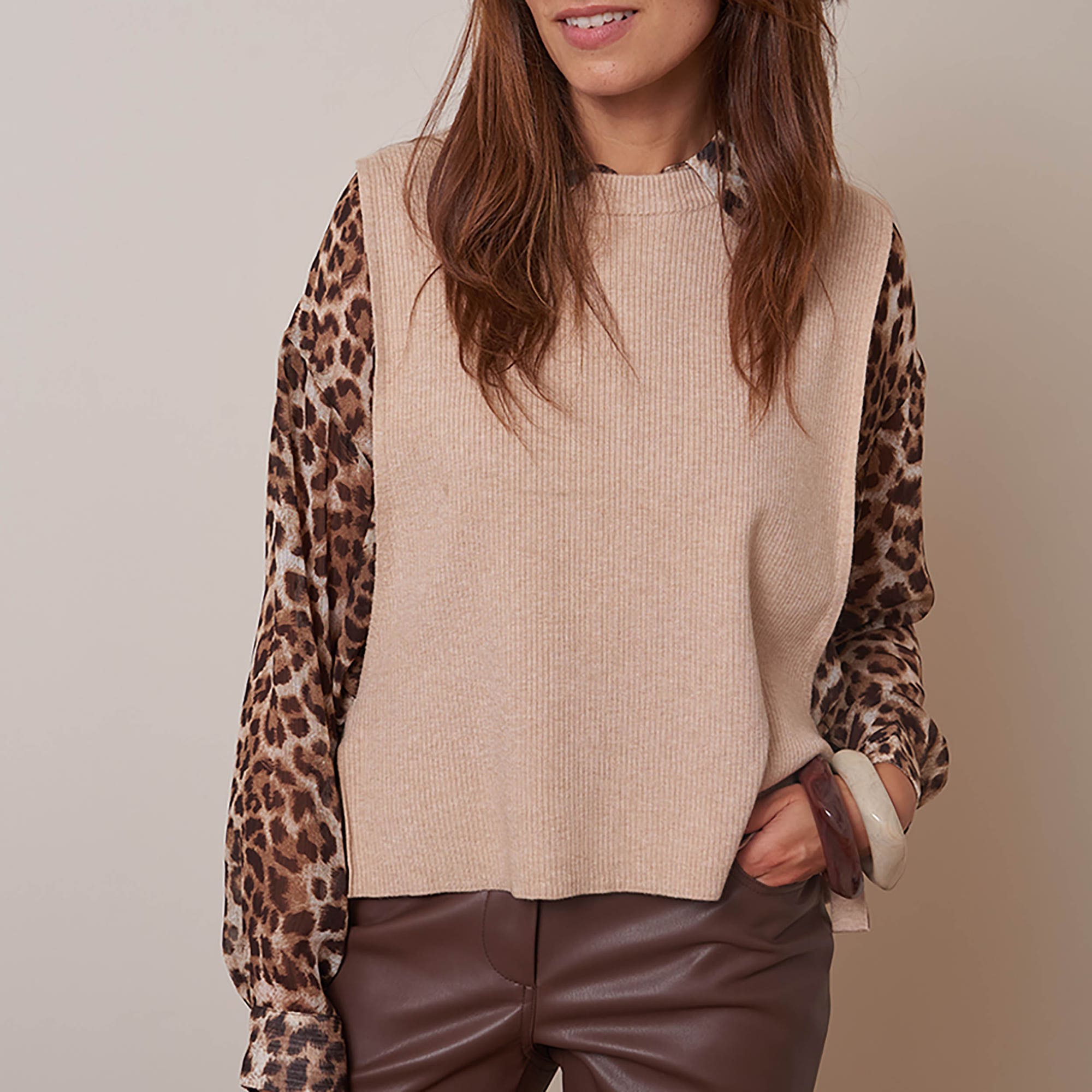 Pull Femme beige