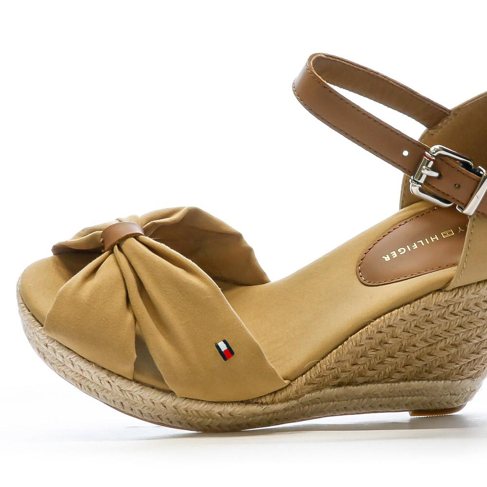 Tommy Hilfiger Sandales Compensées Camel Femme Tommy Hilfiger 10cm