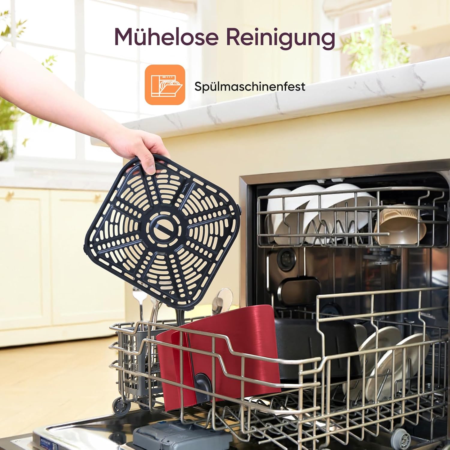 COSORI Heißluftfritteuse CP158-AF, Testsieger 2024 Stiftung Warentest, 11-in-1 Airfryer mit Shake-Reminder, Online-Rezepte, 97,3 Prozent ölsparend, spülmaschinenfeste Körbe, Rot