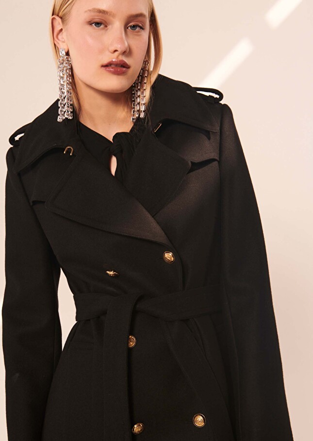 Manteau Maudenoir en velours de laine
