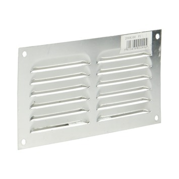 Renson ventilatierooster opbouw aluminium zilver 200x100 mm