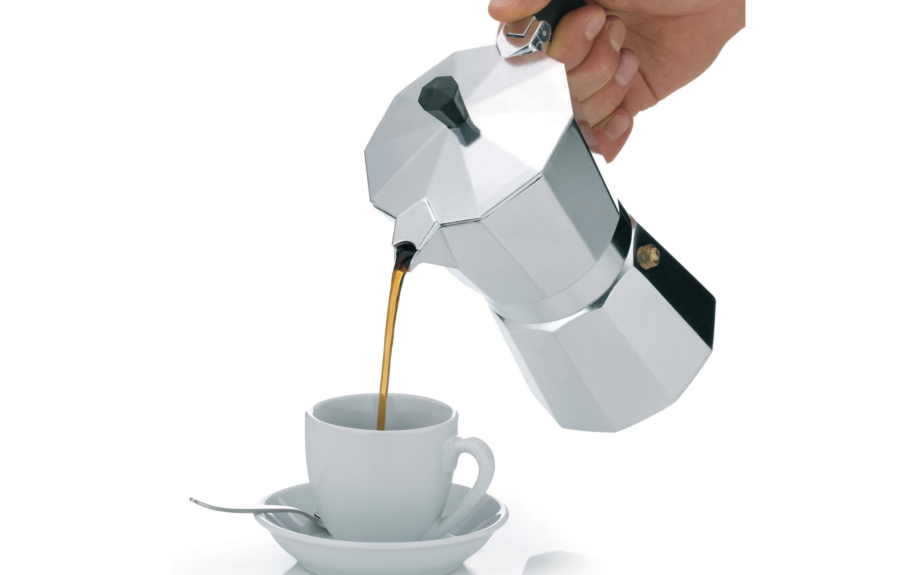 Espressokocher Italia 3 Tassen, SilberEspressokanne