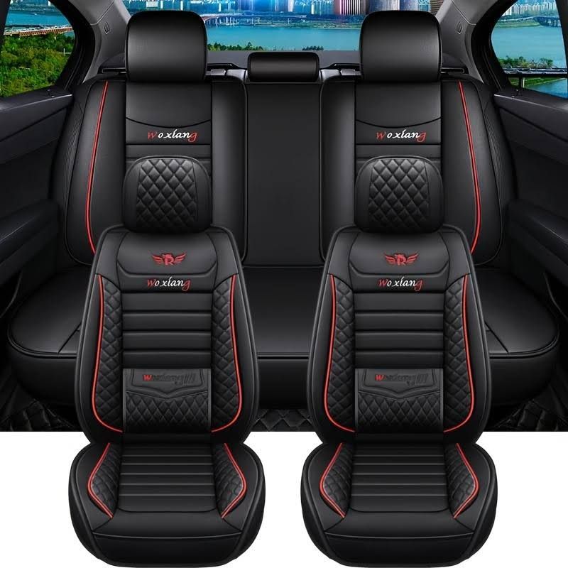 Housse de Siège Auto en Cuir PU - Confortable, Durable et Élégant, Housse siege voiture, Housse de voiture 5 places, Housse voiture siège, Protection