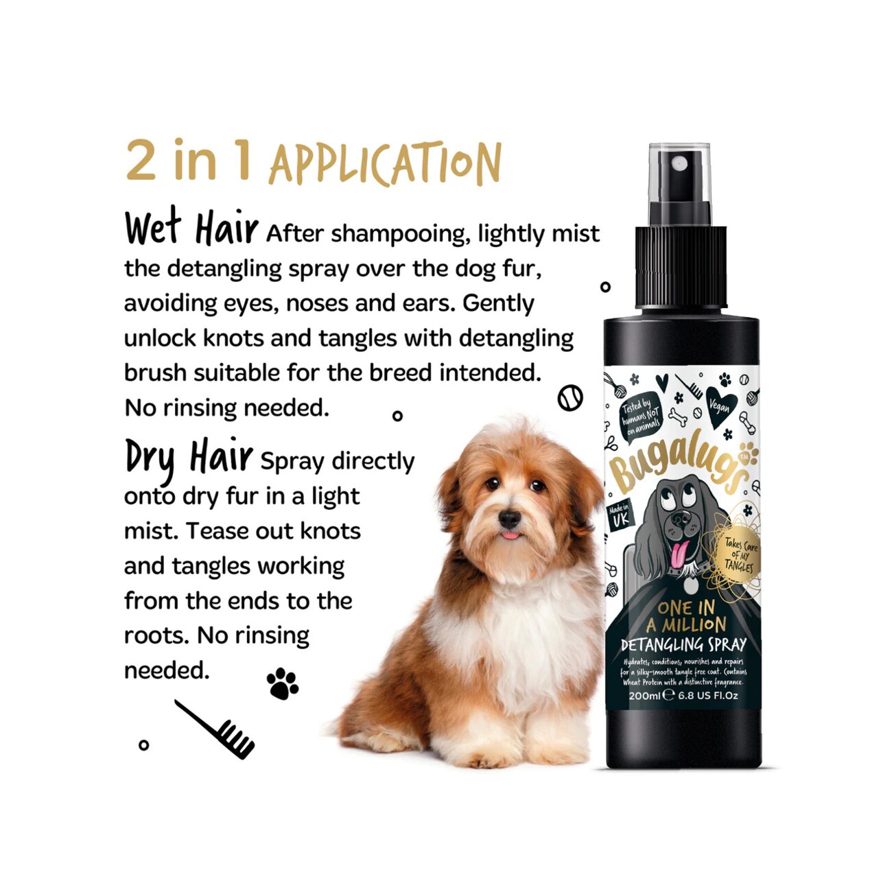 Bugalugs Fellentwirrungsspray One in a Million 200 ml