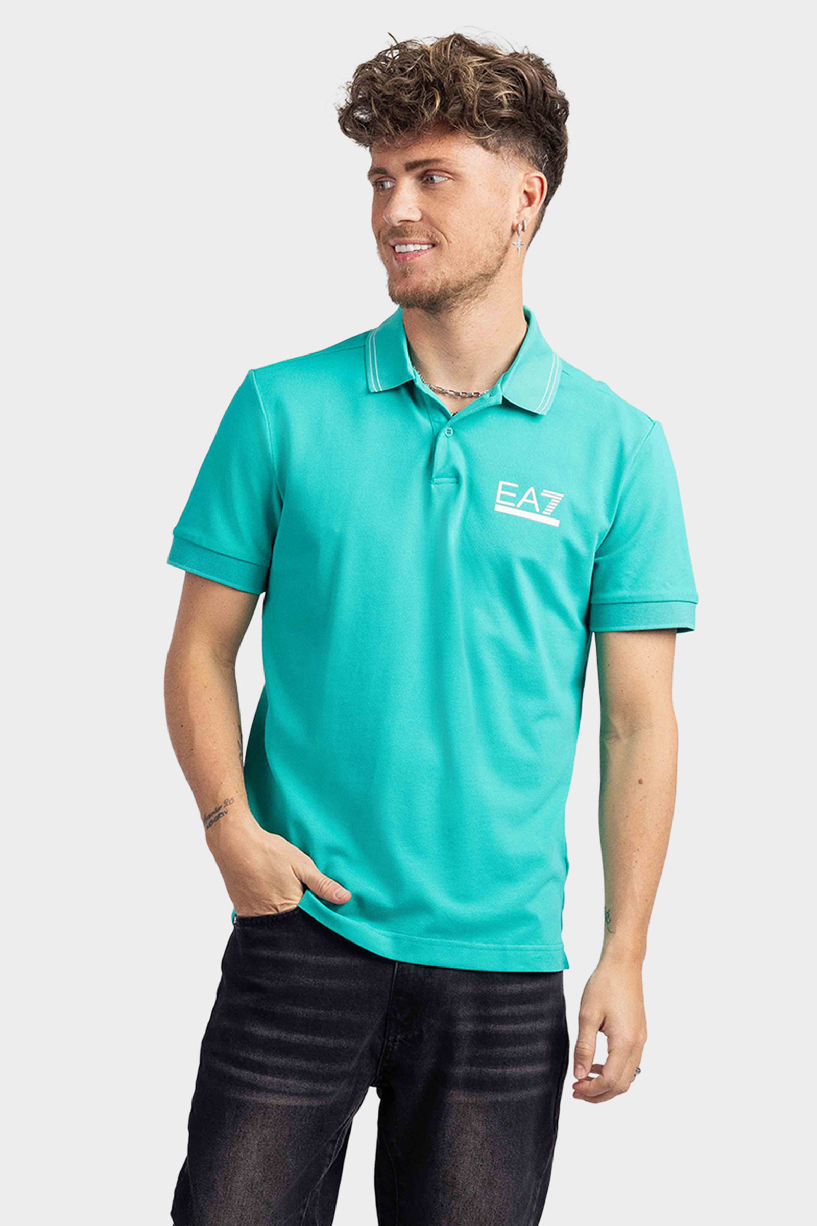 EA7 Emporio Armani Polo Heren Groen