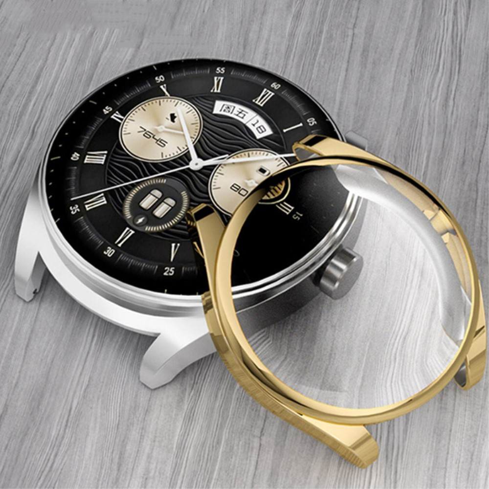 Huawei Watch Buds Gummi Hülle Bumper   Displayschutz - Gold