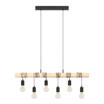 Eglo hanglamp Townshend eiken 110x100 cm (hxl)