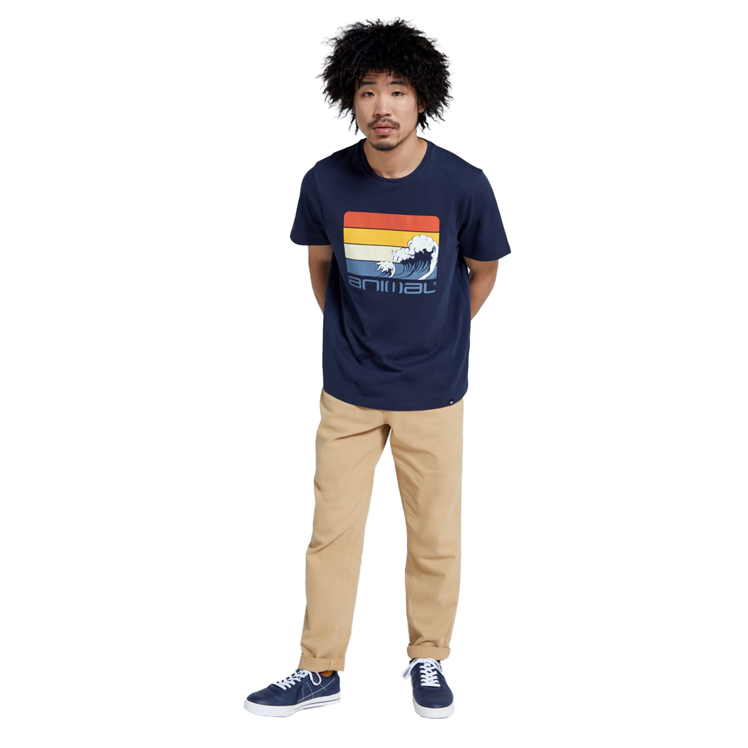 Camiseta Ondas De Orgânica Animal Classico