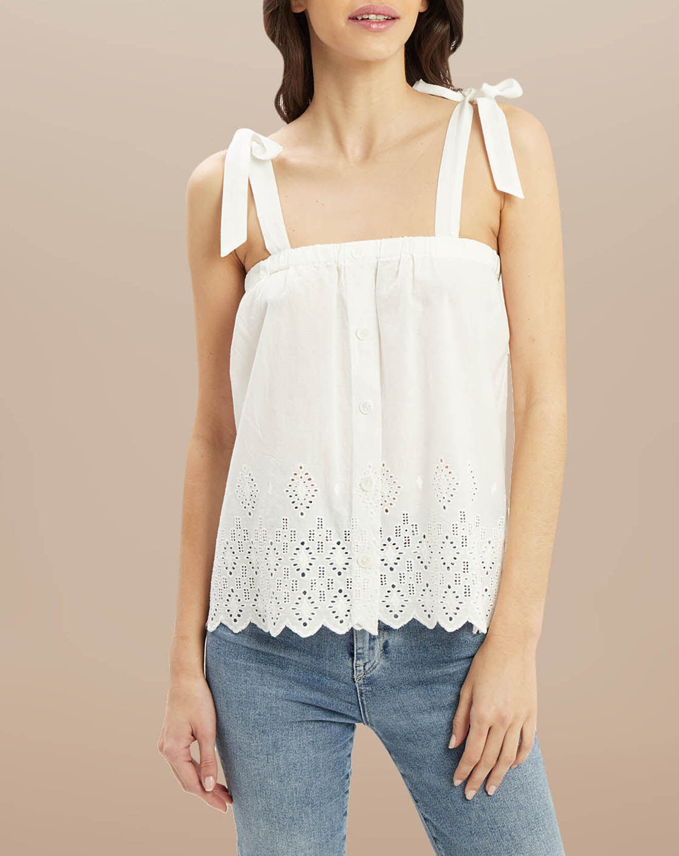 La Petite Etoile Top Tilla broderies écru