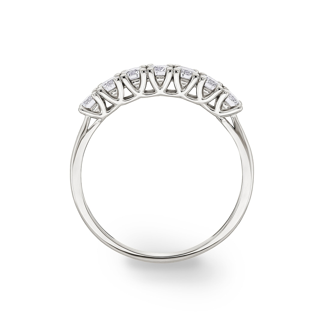 Mémoire Ring 375/9 K Weissgold mit Lab Grown Diamanten 0.50 ct