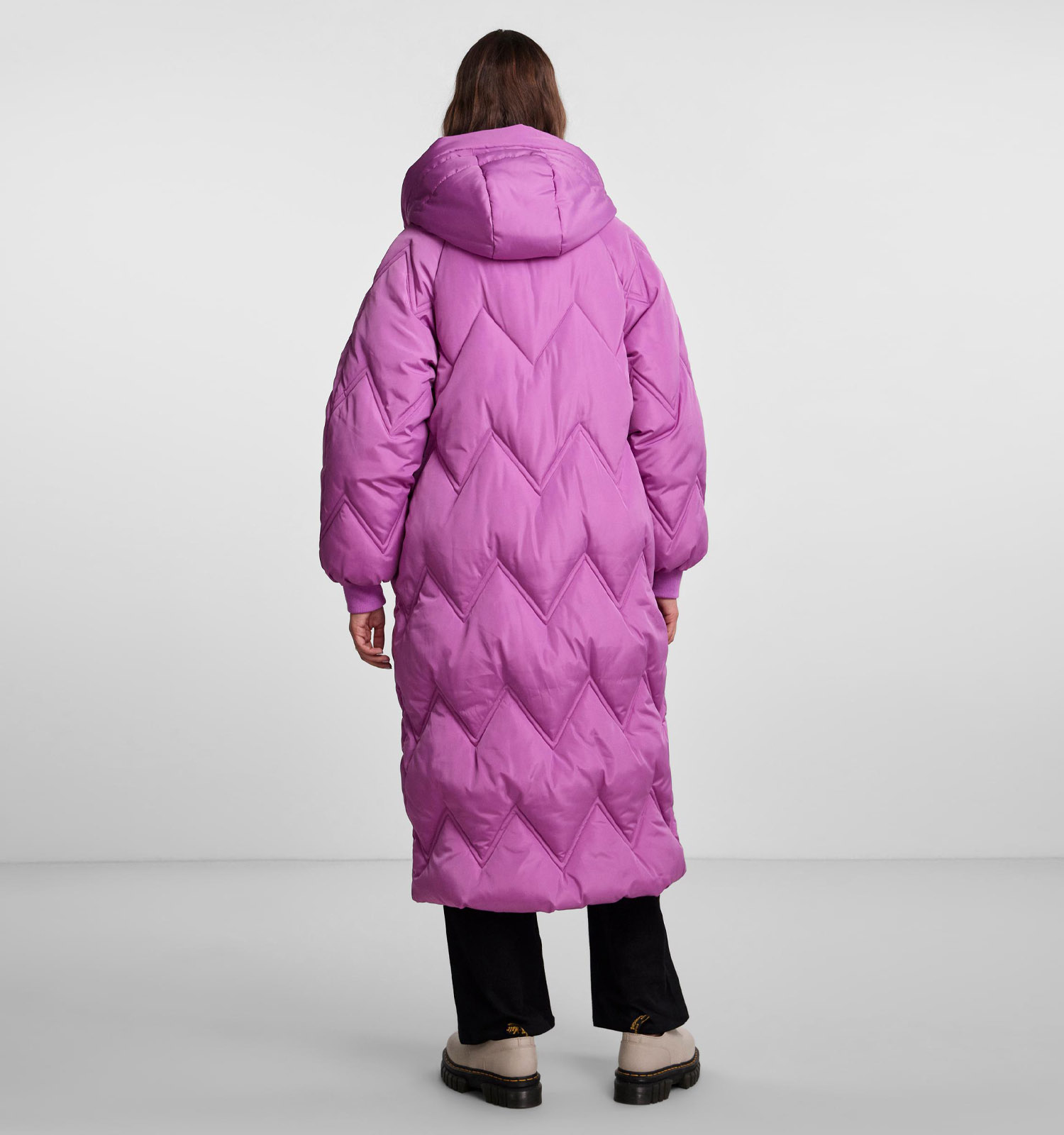 Lange jas roze