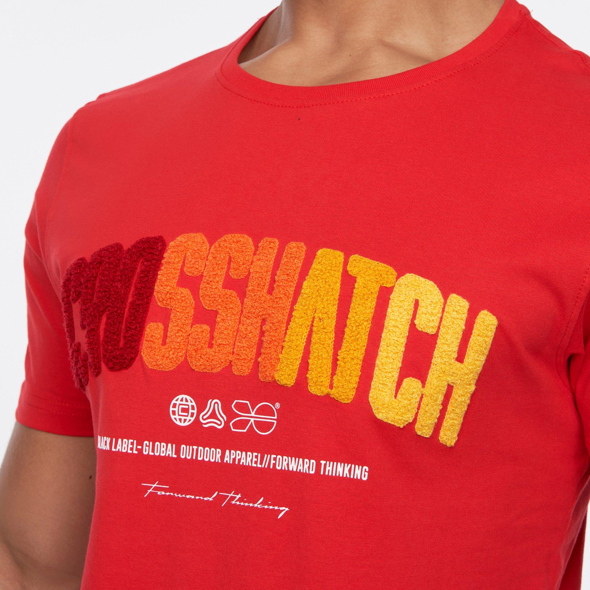 Crosshatch CH Flocked T Shirt Mens