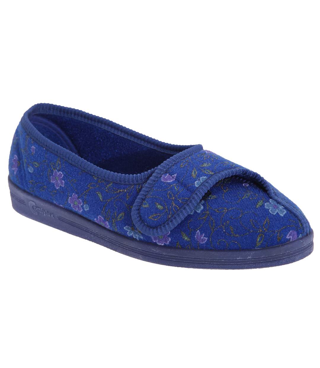 Comfylux Diana - Chaussons à motif floral - Femme (Bleu) - UTDF506