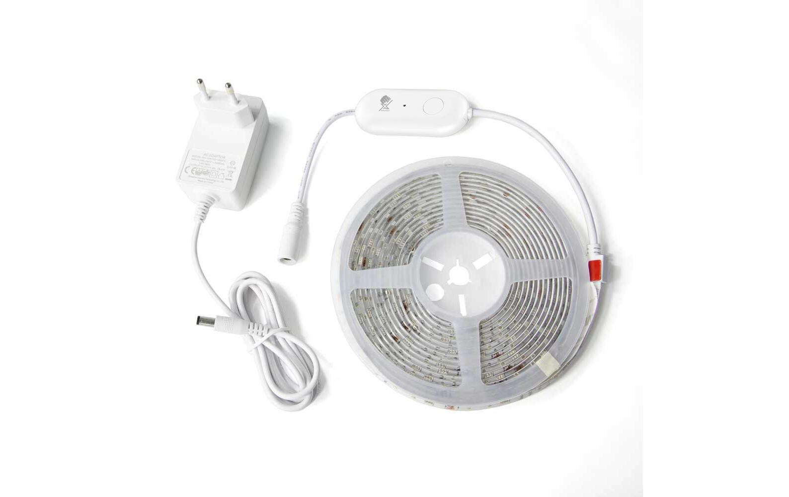 LED Stripe RGBCW ZigBee 3.0 mit Bridge, 12 V, 5 m<br>Wetterfester, intelligenter LED-Leuchtstreifen mit App-Steuerung inkl. Gateway
