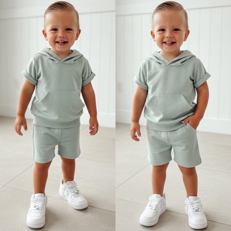 Little sporty boys set - groen