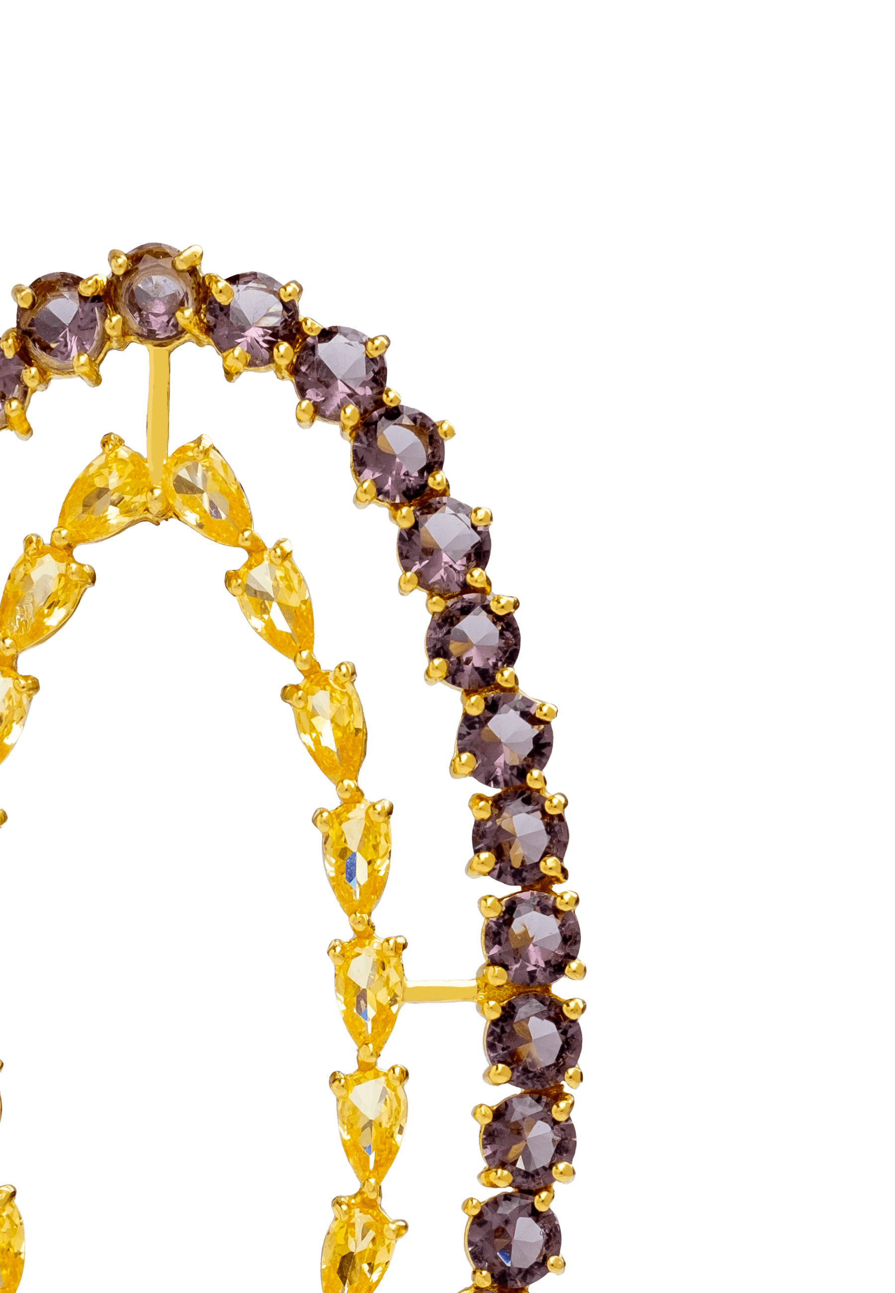 RIVOLI - Boucles d'oreilles ovales | Violet