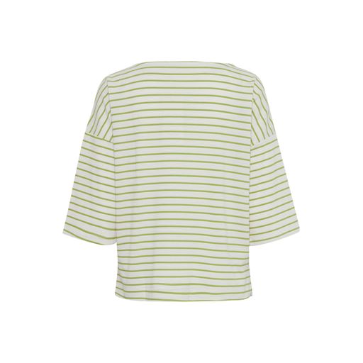 Fransa Stribet T-shirt, Dark Citron Mix, M