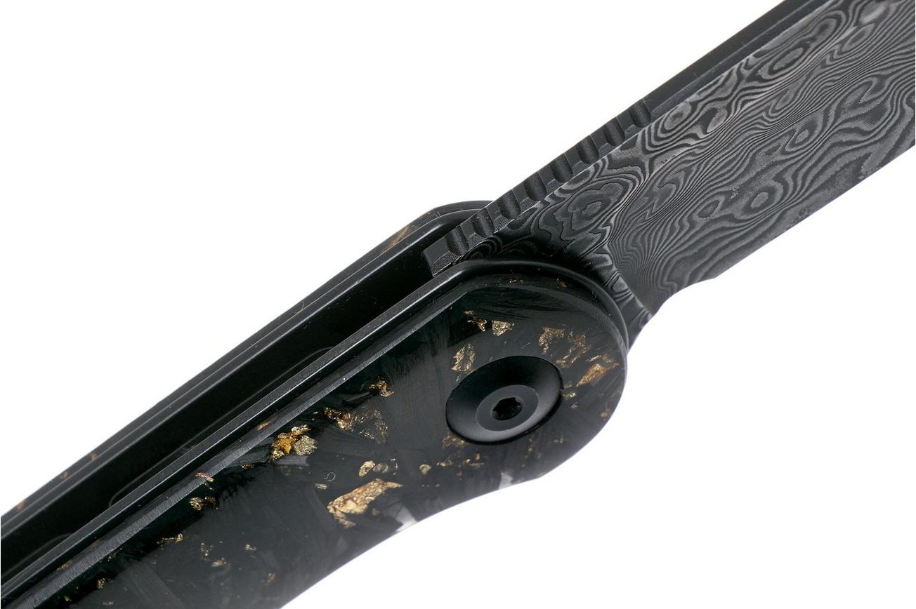 Civivi Elementum C907C-DS1 Damascus, Shredded Gold Carbonfiber zakmes