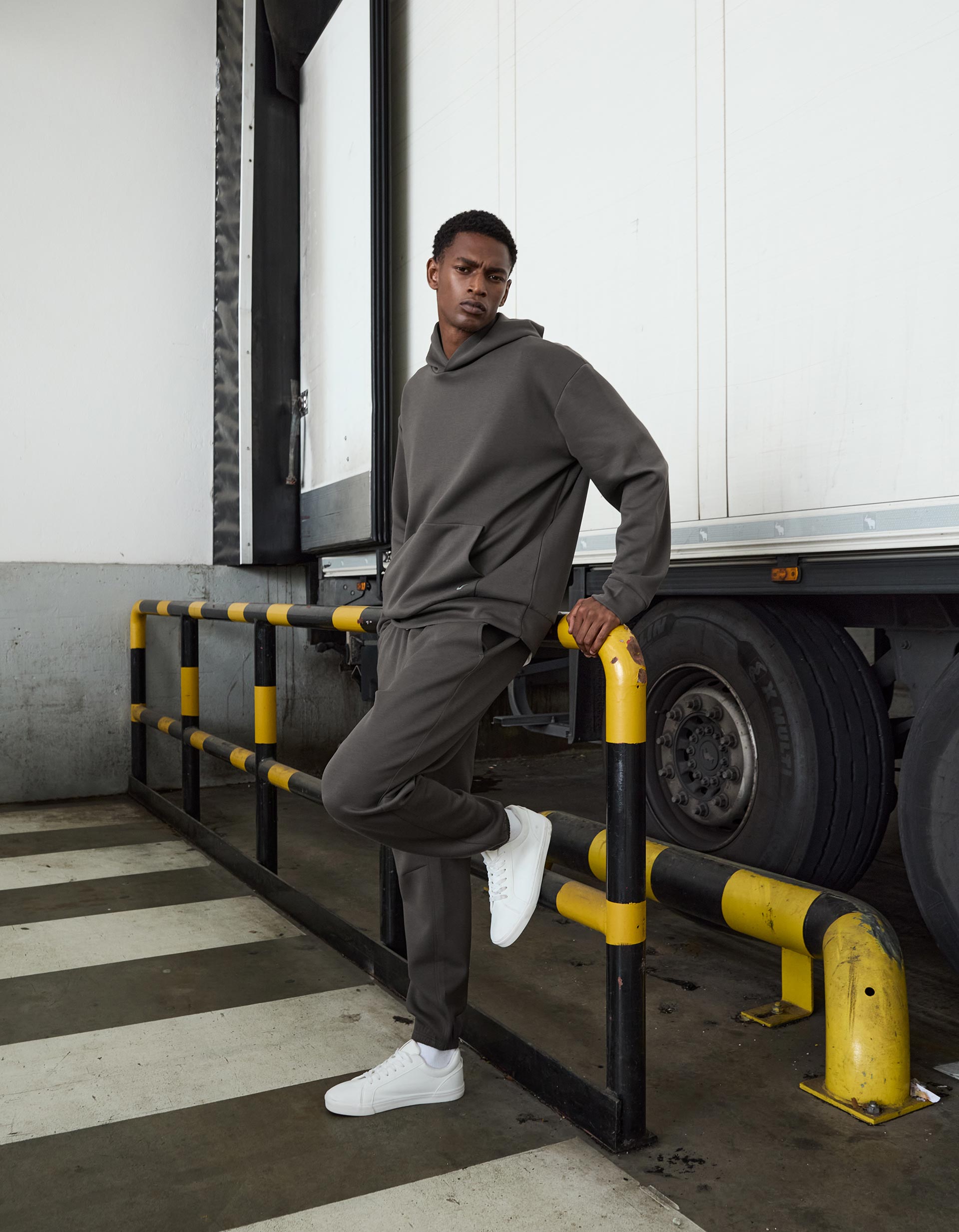 Joggers de Felpa, Homem, Cinzento Escuro