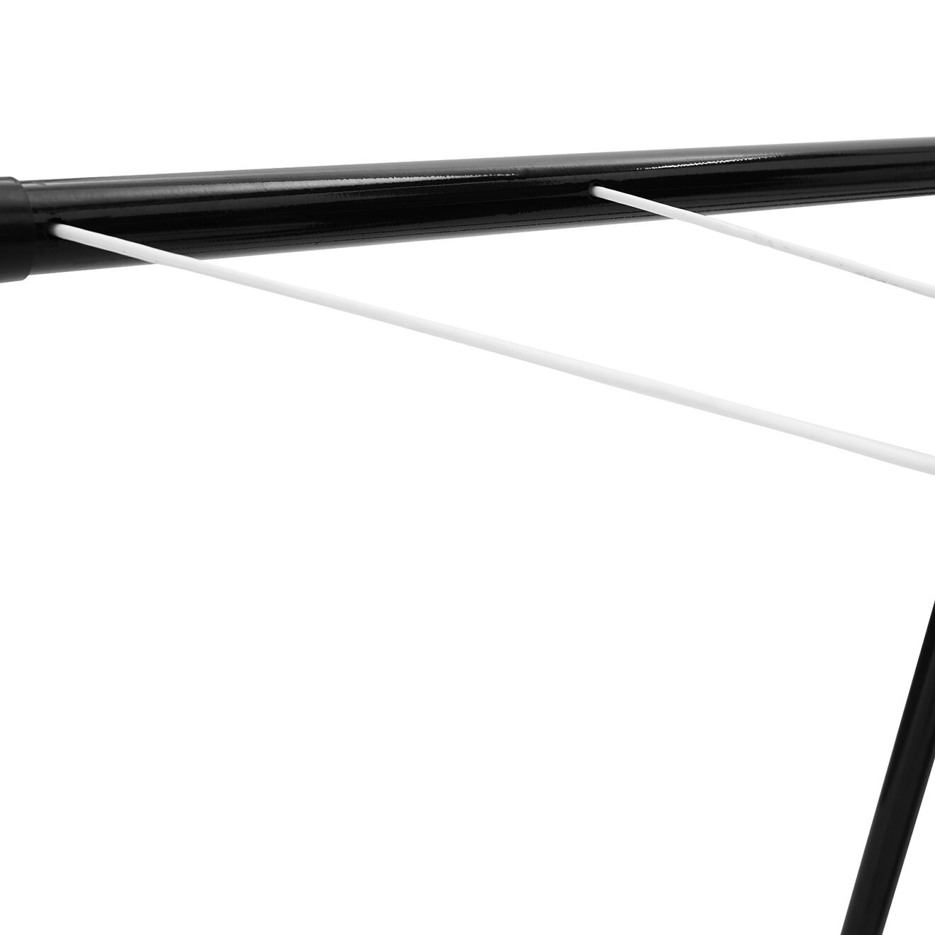 Inkazen Etendoir à linge extérieur filaire 100m d'étendage noir - 500x111x210 cm