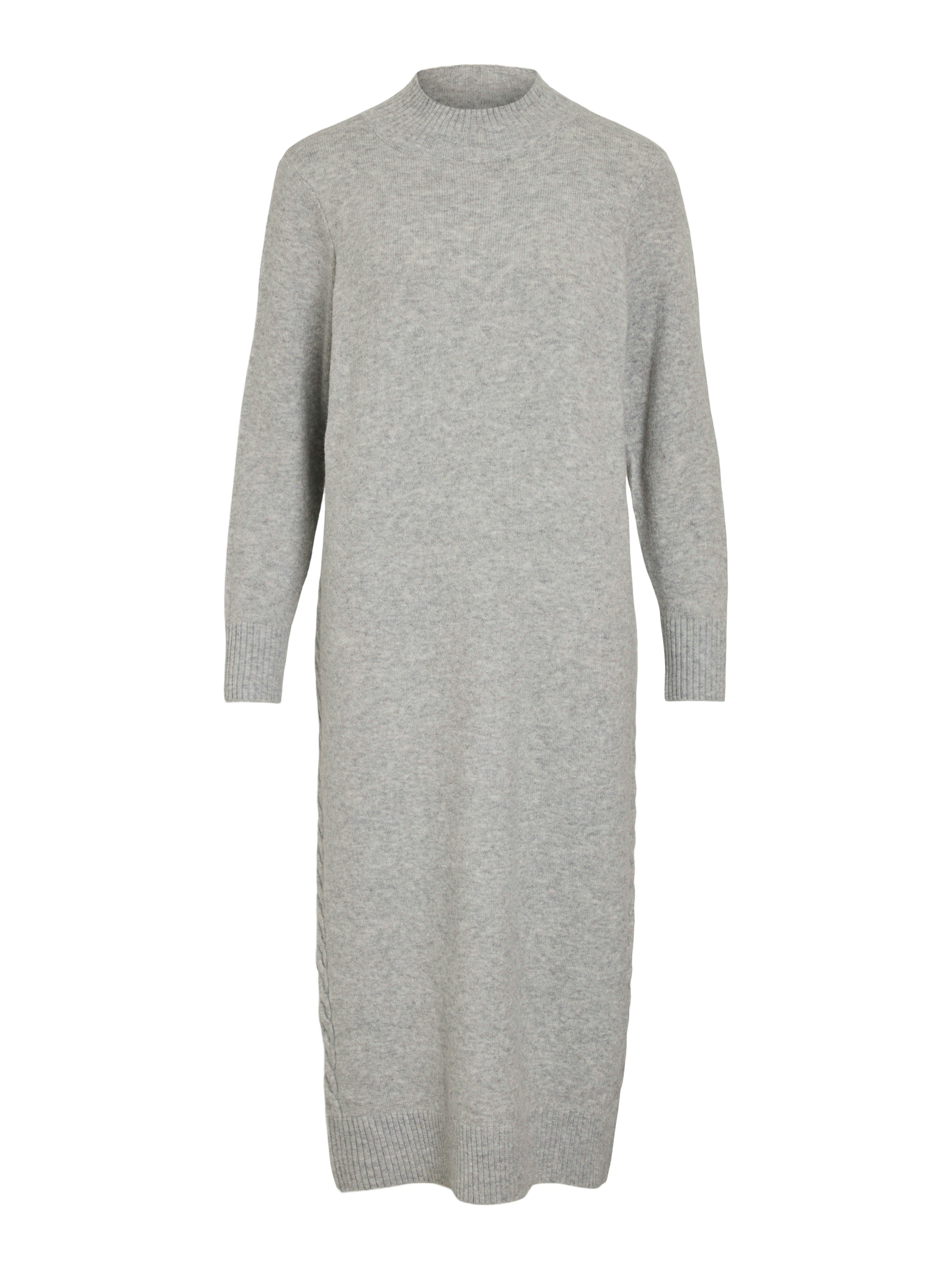 Vila  Vikiku L/S High Neck kjole - grå