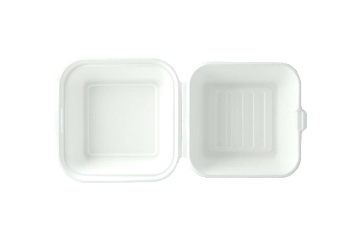 Hamburgerbakje IP6 Middel Plastic- en Pfas-vrij suikerriet BIO