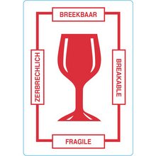 Étiquette d'avertissement 'BREAKABLE'