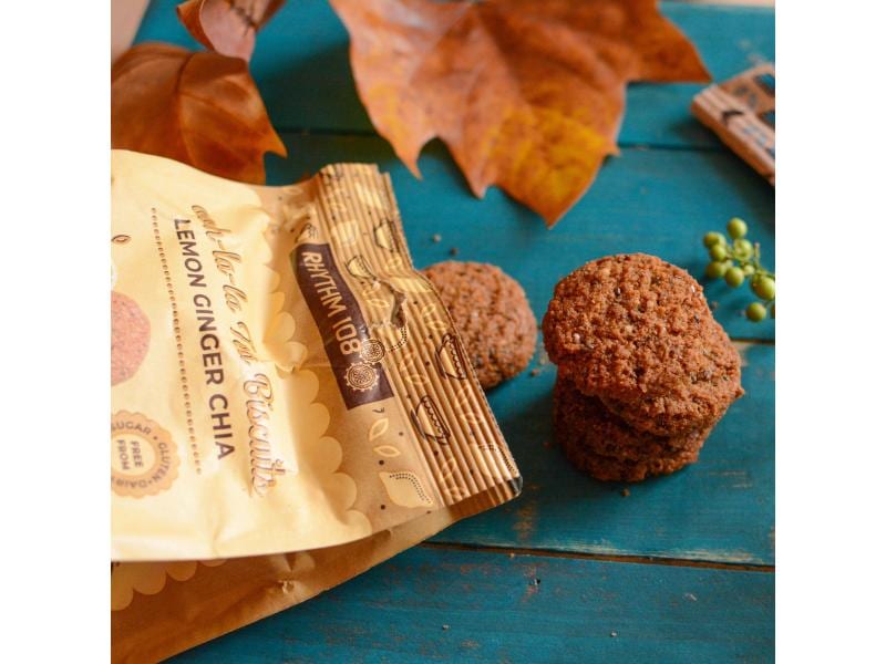 Rhythm 108 Guetzli Bio Lemon Ginger Chia Biscuit Beutel 135 Bio Lemon Ginger Chia Biscuit