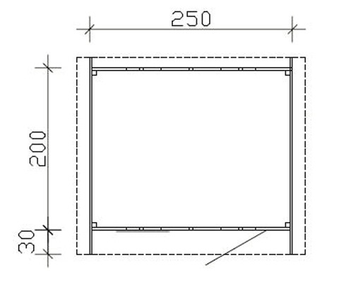 Blokhut Konsta Kajo met vloer 280 x 245 cm naturel