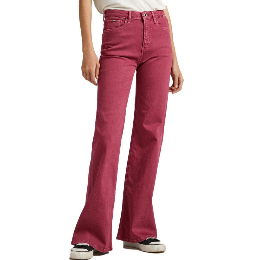 Pepe jeans Jean Evasé Rouge Femme Pepe Jeans Willa