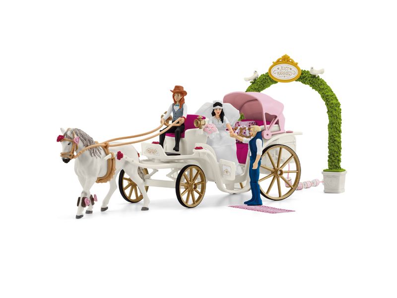 Schleich Spielfigurenset Horse Club Hochzeitskutsche Romantisches Pferde-Spielset