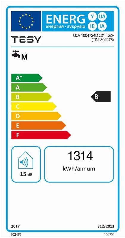 Tesy - Modeco - Elektrische Boiler - 100 Liter - Staal - Duurzaam Ontwerp