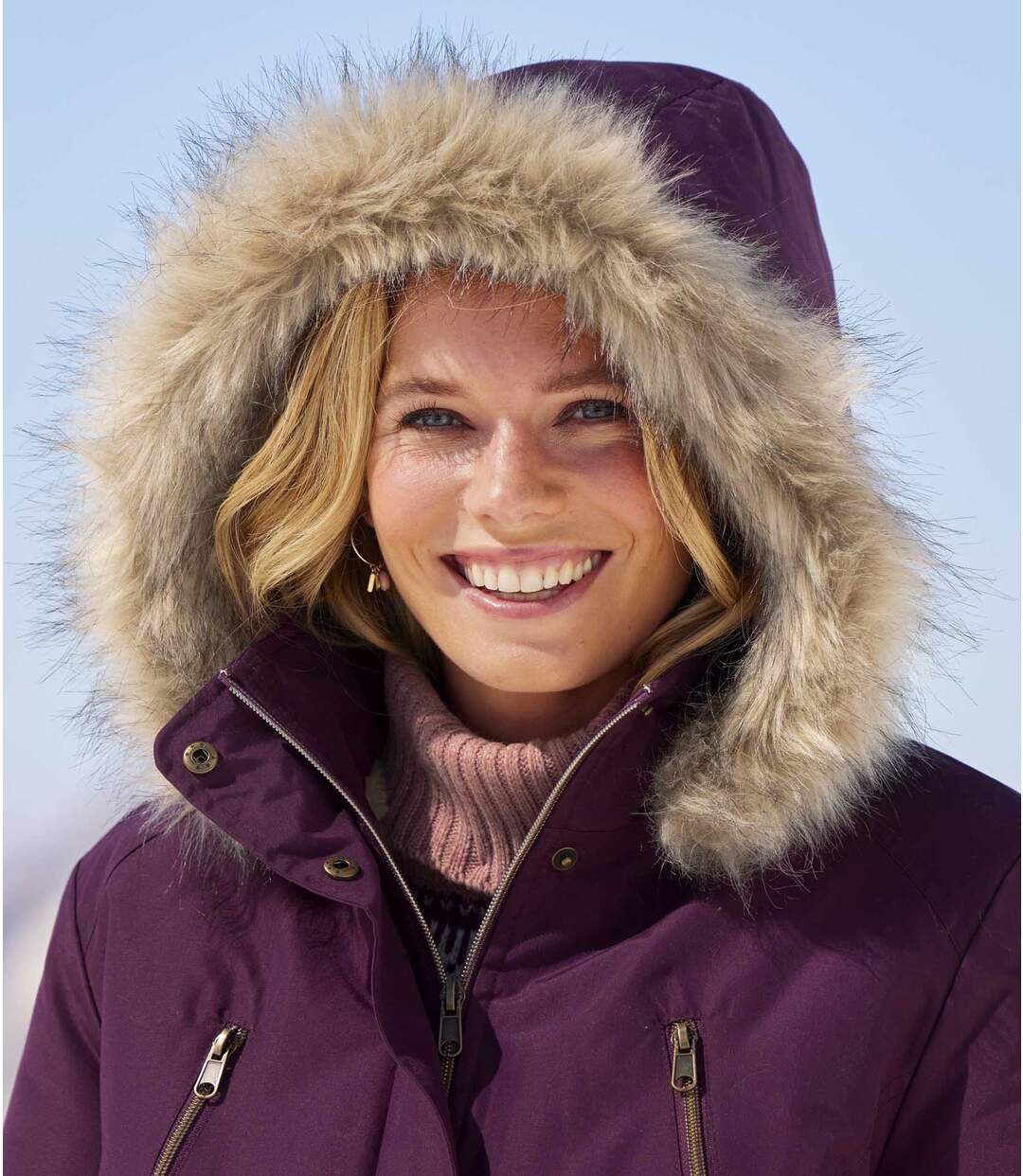 Parka Microtech à Capuche Fausse Fourrure