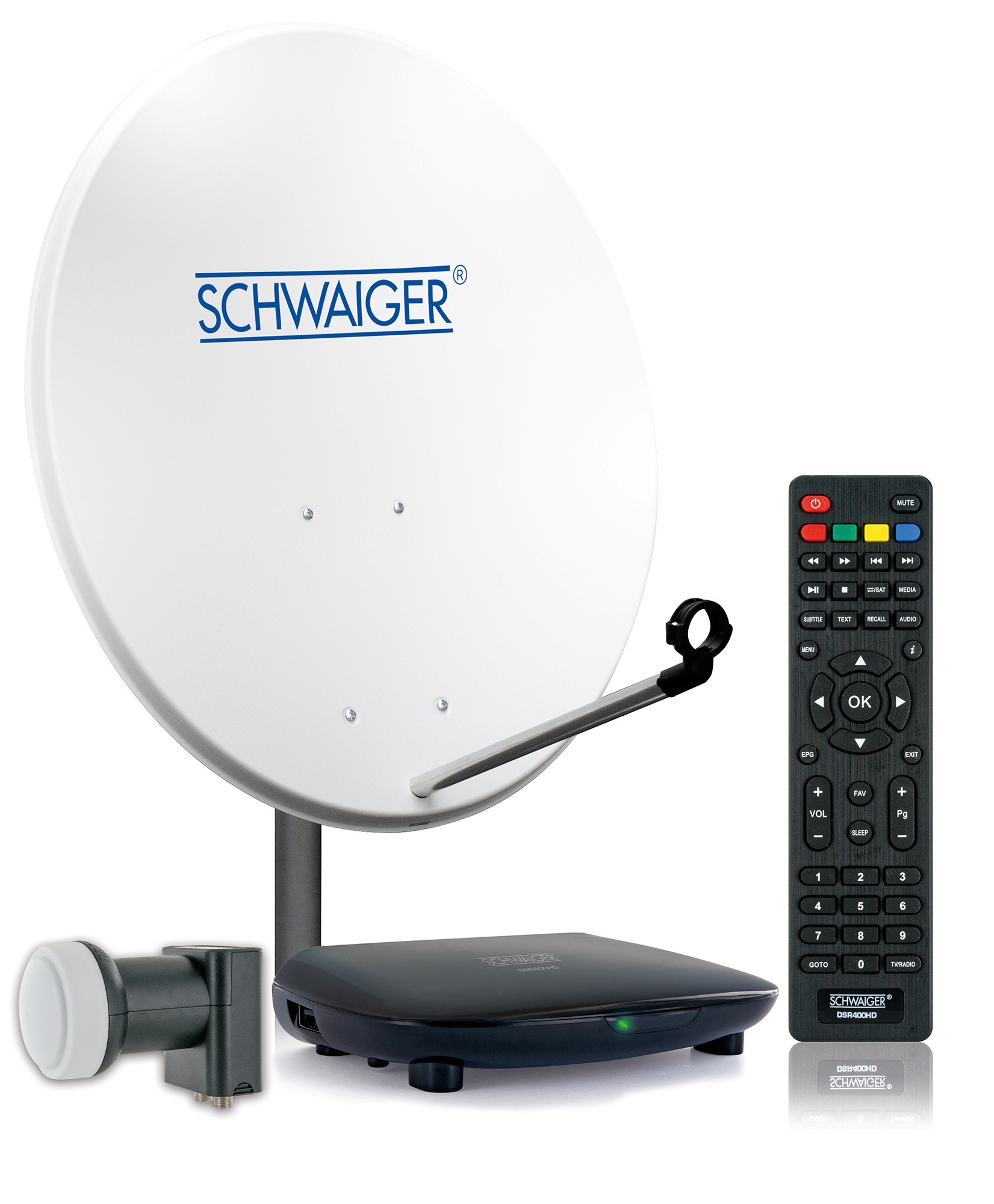 Schwaiger SAT8240HD aluminium 72 cm schotelset – White