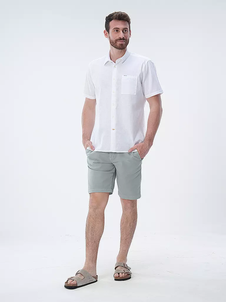 BARBOUR Leinenhemd NELSON  weiss