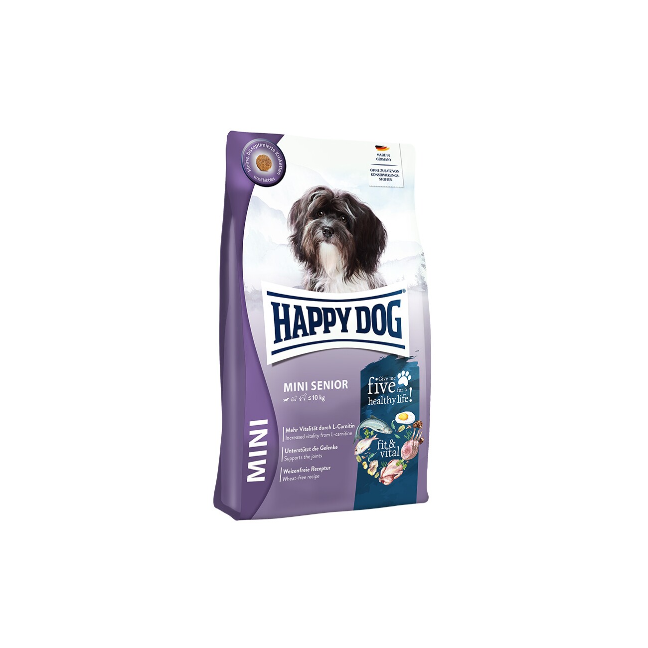HAPPY DOG fit & vital Trockenfutter Hund Senior, Mini 800 g