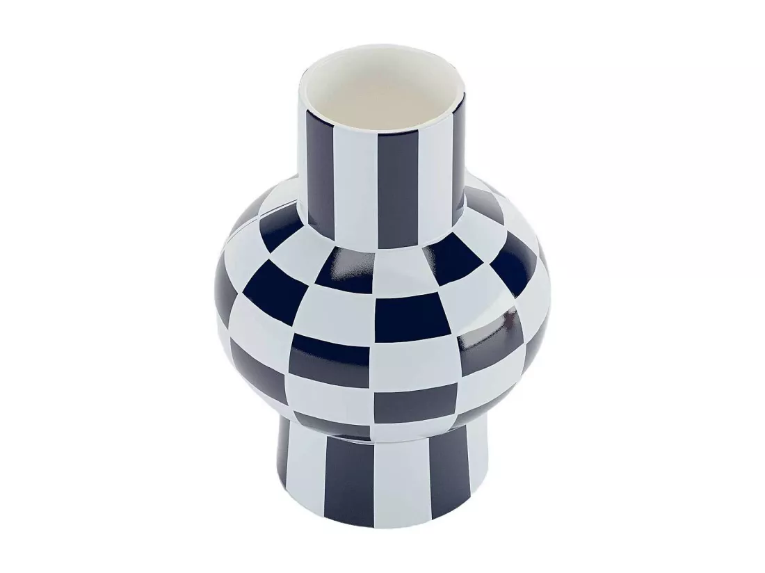 LOUVRE - Vase céramique motif damier