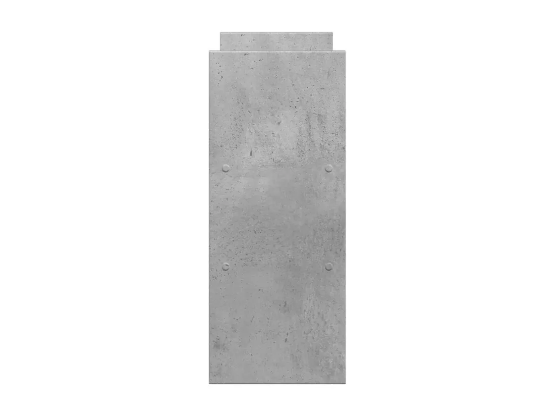 Organisateur de bureau réglable gris béton bois d'ingénierie