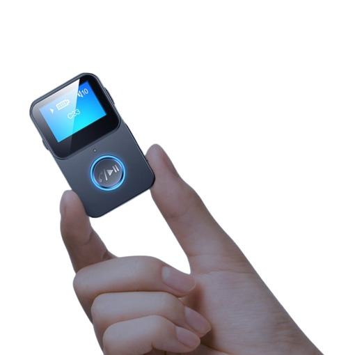 4in1 MP3-Player Bluetooth 5.0 Audio Transmitter / Receiver 3.5 mm Klinkeadapter / Kamera Fernauslöser mit Micro SD Kartenslot - Schwarz