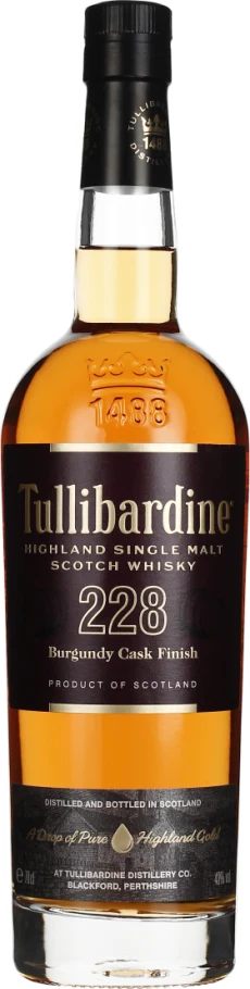 TULLIBARDINE 228 BURGUNDY FINISH 70CL