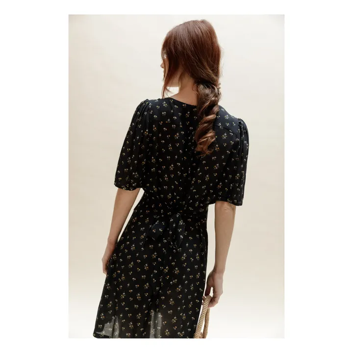 Emile et Ida Robe Zimba Fleurs - Collection Femme | Noir
