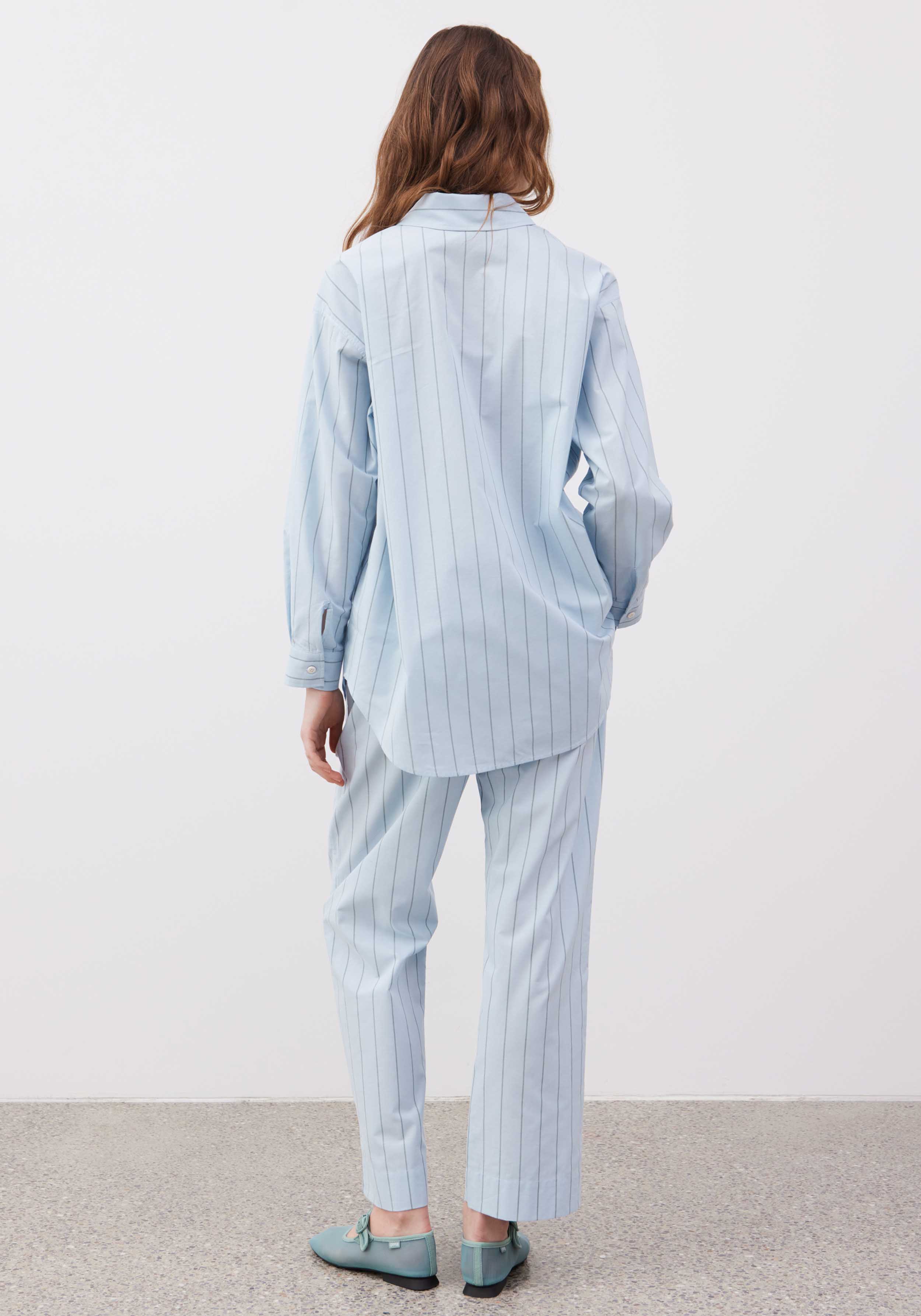 Lavie Hemd Yoko Striped Sky/Dunkelgrün
