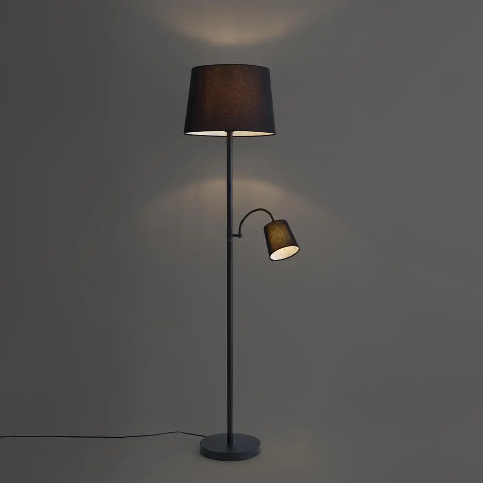 Qazqa vloerlampen retro wit e27