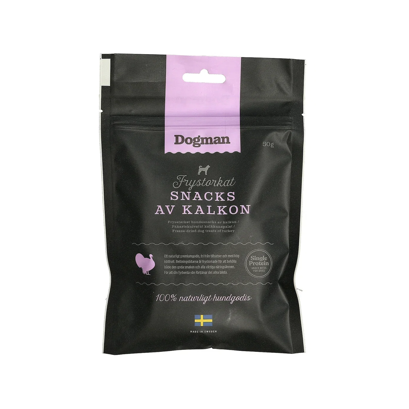 Dogman Frysetørket snacks av kalkun Dogman