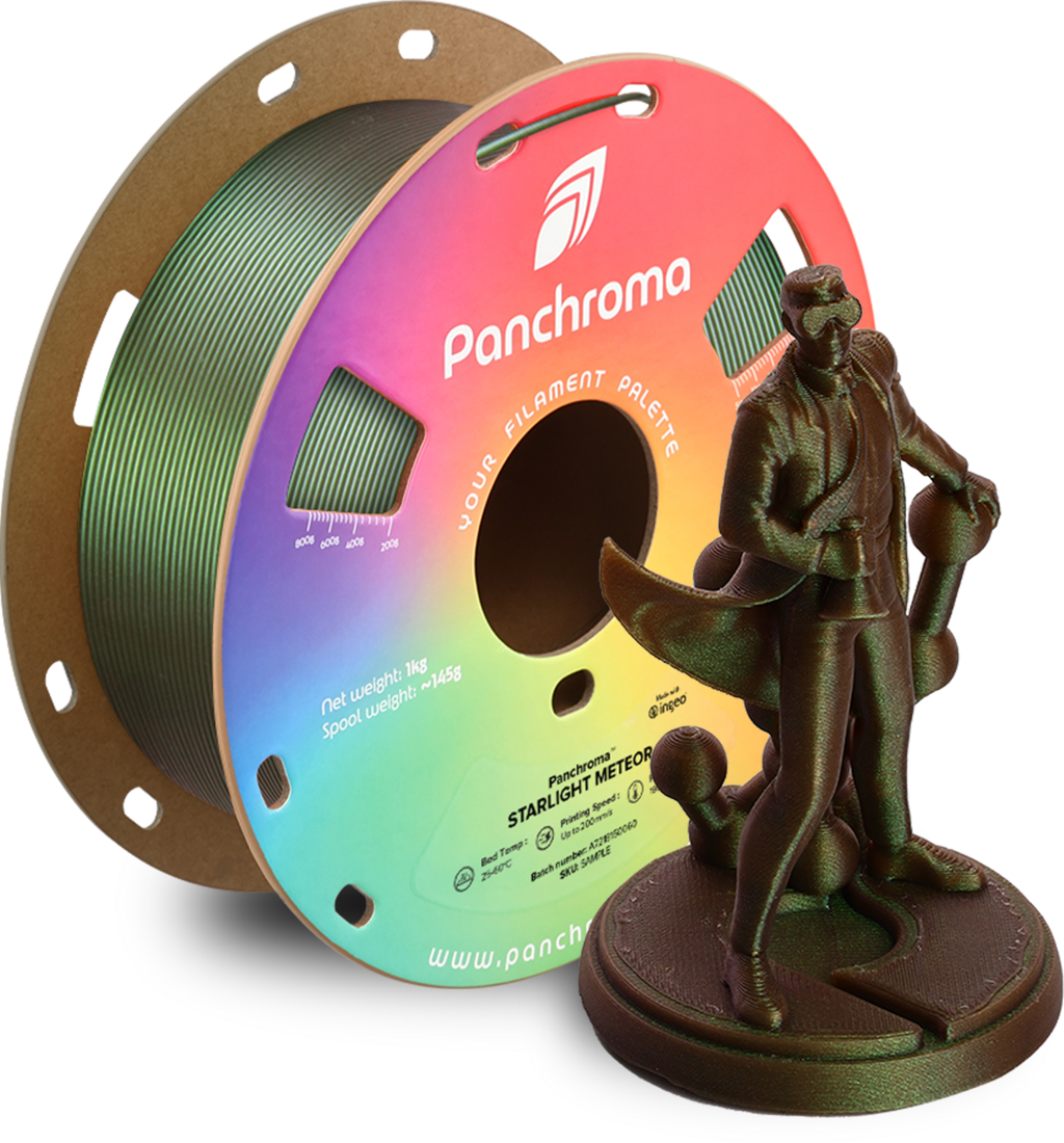 Polymaker  Panchroma™ PLA Starlight Meteor, 1,75 mm / 1000 g    Das Funkeln der Sterne in Meteor