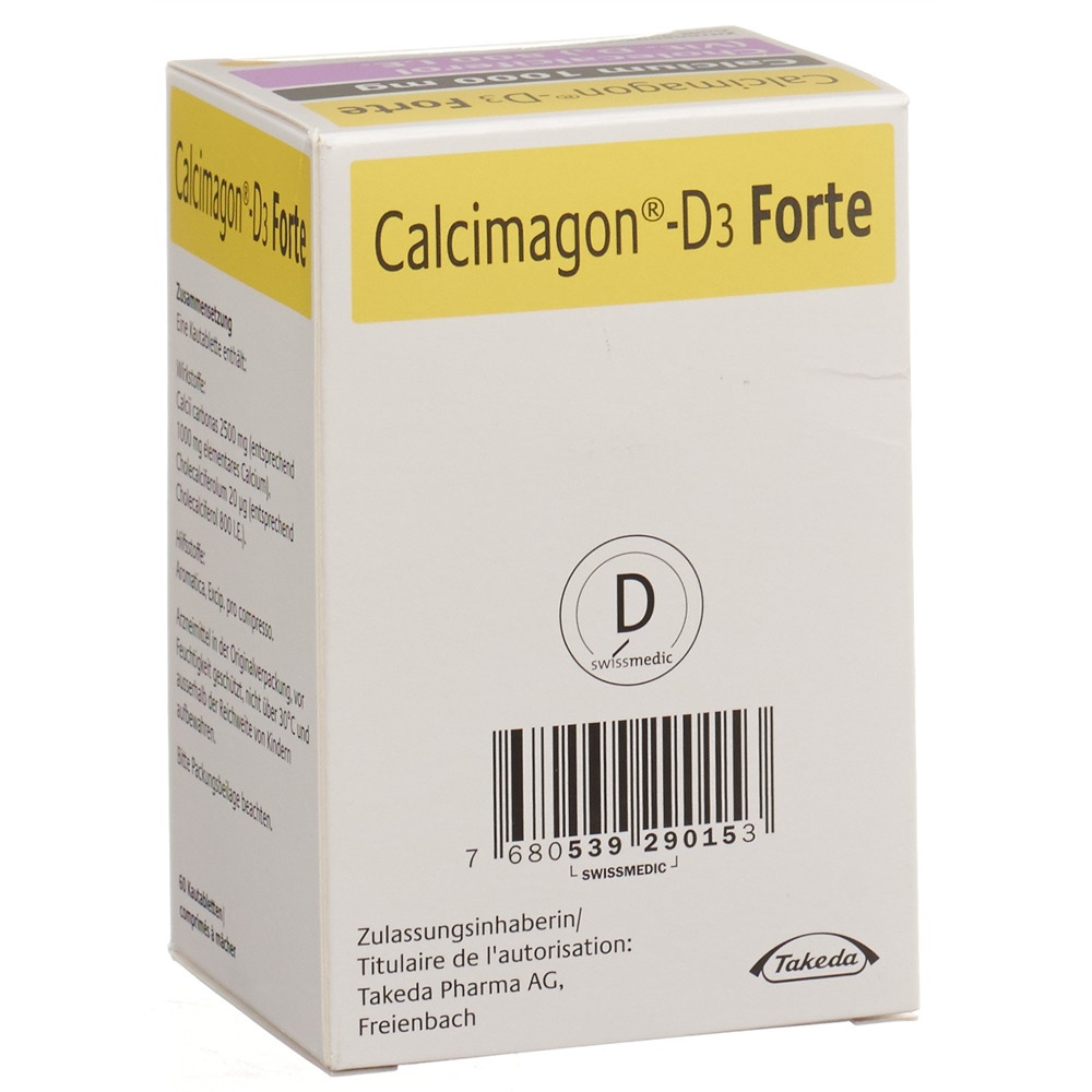 CALCIMAGON D3 Forte Kautabl Zitrone Ds 60 Stk