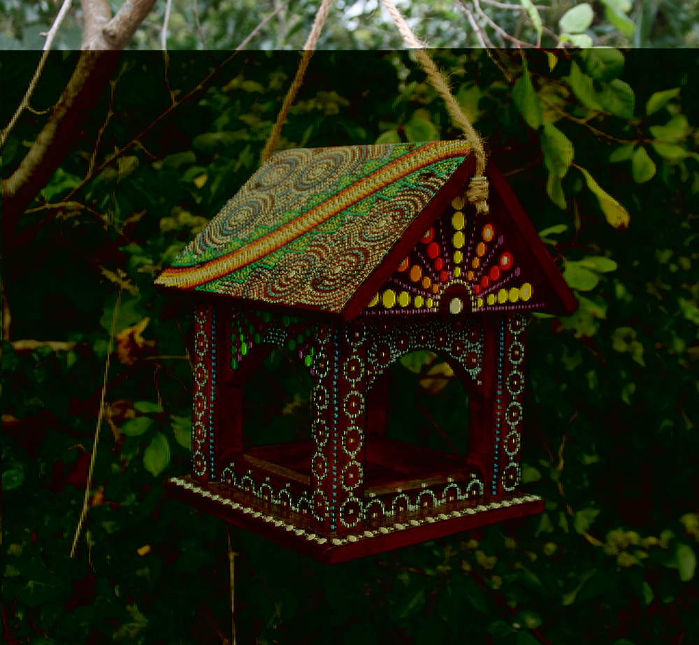 Table à oiseaux suspendue artisanale