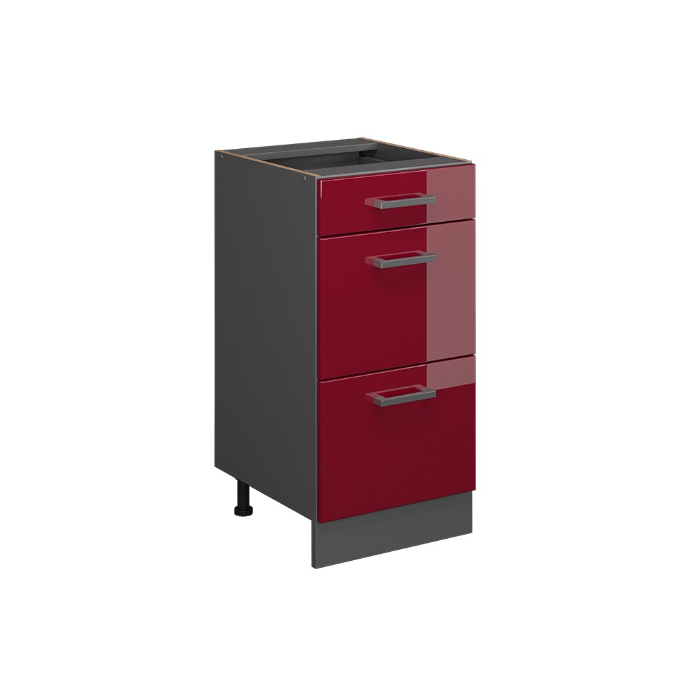 Vicco Schubladenunterschrank Küchenschrank Küchenzeile R-Line 40 cm Anthrazit Bordeaux Schublade